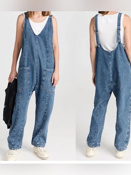 Happily Grey Denim - Happily Grey Denim Jumpsuit Overalls in Medium Blue